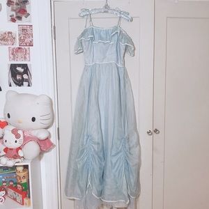 Beautiful handmade powder blue maiden gown
